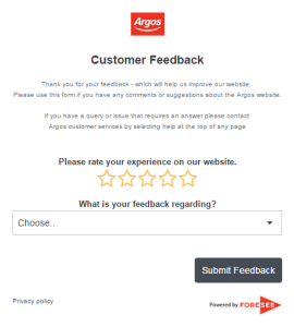 ForeSee Feedback Popup
